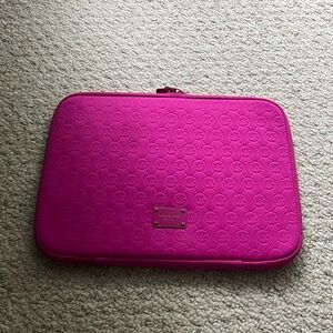 pink Michael Kors travel laptop case